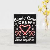 Christmas Candy Cane Heart Holiday Family Matching Karte (Gelbe Blume)