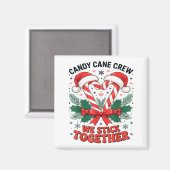 Christmas Candy Cane Heart Holiday Family Matching Magnet (Vorderseite/Rückseite)