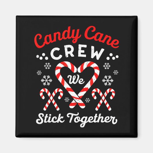 Christmas Candy Cane Heart Holiday Family Matching Magnet (Vorne)