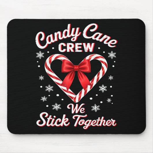 Christmas Candy Cane Heart Holiday Family Matching Mousepad (Vorne)