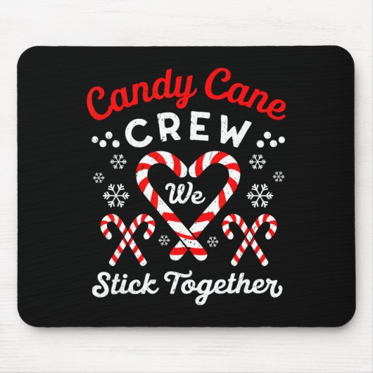 Christmas Candy Cane Heart Holiday Family Matching Mousepad (Vorne)