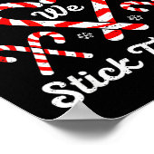 Christmas Candy Cane Heart Holiday Family Matching Poster (Ecke)