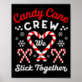 Christmas Candy Cane Heart Holiday Family Matching Poster (Vorne)