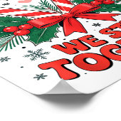 Christmas Candy Cane Heart Holiday Family Matching Poster (Ecke)