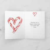 Christmas Candy Cane Heart Karte (Innenseite)