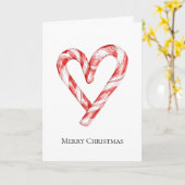Christmas Candy Cane Heart Karte (Gelbe Blume)