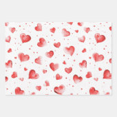 Christmas Candy Cane Hearts Geschenkpapier Set (Vorderseite 2)