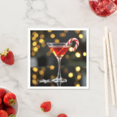 Christmas Candy Cane In a Cocktail Serviette (Beispiel)