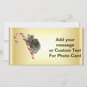 Christmas Candy Cane Koalas Feiertagskarte