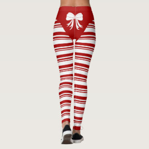 Christmas Candy Cane Leggings