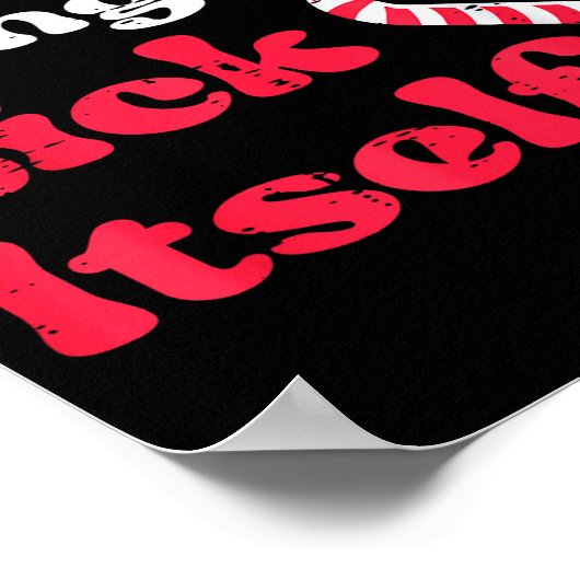 Christmas Candy Cane Not Going Lick Itself Funny X Poster (Ecke)