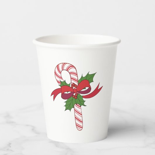 Christmas Candy Cane Pappbecher (Vorderseite)