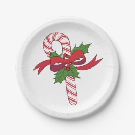 Christmas Candy Cane Pappteller