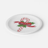 Christmas Candy Cane Pappteller (Schrägansicht)