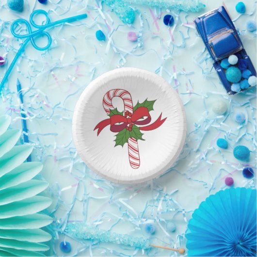 Christmas Candy Cane Pappteller (Party)