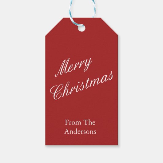 Christmas Candy Cane Party Geschenkanhänger (Vorderseite)