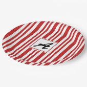 Christmas Candy Cane Party Pappteller (Schrägansicht)