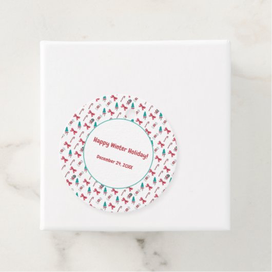 Christmas Candy Cane Pattern Geschenkanhänger (Beispiel)