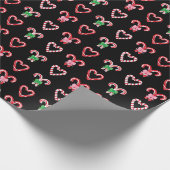 Christmas Candy Cane Pattern Geschenkpapier (Ecke)