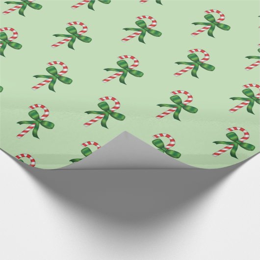 Christmas Candy Cane Pattern Geschenkpapier (Ecke)