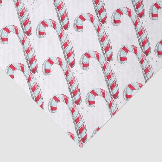 Christmas Candy Cane Pattern Seidenpapier (Ausschnitt)