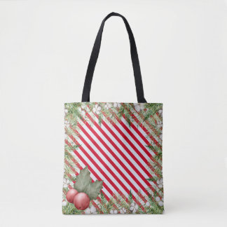 Christmas Candy Cane Pattern Tasche