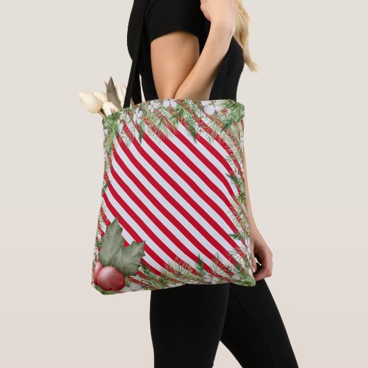 Christmas Candy Cane Pattern Tasche (Von Nahem)