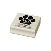 Christmas Candy Cane Paw Print Holiday Address Gummistempel (Stempel)