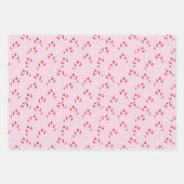 Christmas Candy Cane Pink Geschenkpapier Set (Vorderseite 2)
