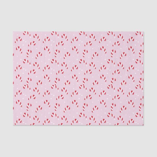 Christmas Candy Cane Pink Seidenpapier (Vorderseite)