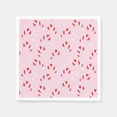 Christmas Candy Cane Pink Serviette (Vorderseite)