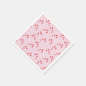 Christmas Candy Cane Pink Serviette (Ecke)