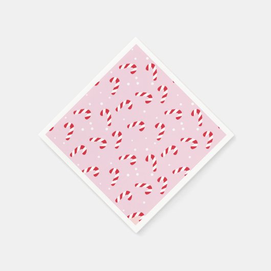 Christmas Candy Cane Pink Serviette (Ecke)