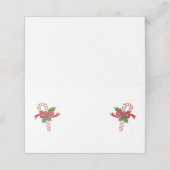 Christmas Candy Cane Platzkarte (Außenseite Aufgefaltet)