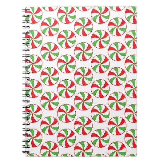 Christmas Candy Cane Print Cover Notebook Journal Notizblock (Vorderseite)