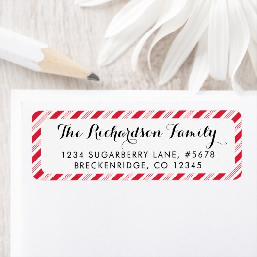 Christmas Candy Cane Red Stripes Pattern Holiday (Insitu)