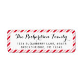 Christmas Candy Cane Red Stripes Pattern Holiday (Vorne)