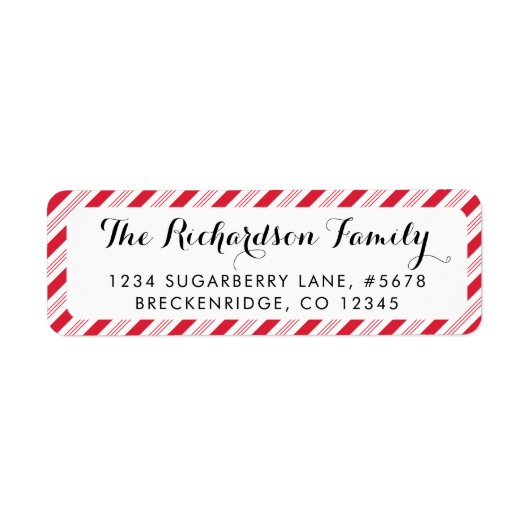 Christmas Candy Cane Red Stripes Pattern Holiday (Vorne)