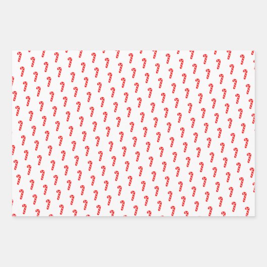 Christmas Candy Cane Red White Geschenkpapier Set (Vorderseite 2)