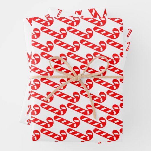 Christmas Candy Cane Red White Geschenkpapier Set (Beispiel)
