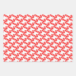 Christmas Candy Cane Red White Geschenkpapier Set