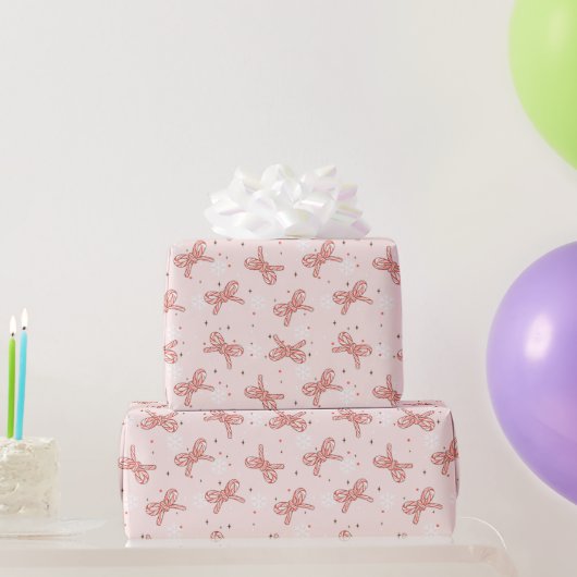 Christmas Candy Cane Ribbon Muster Geschenkpapier (Partygeschenke)
