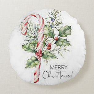 Christmas Candy Cane Round Throw Kissen