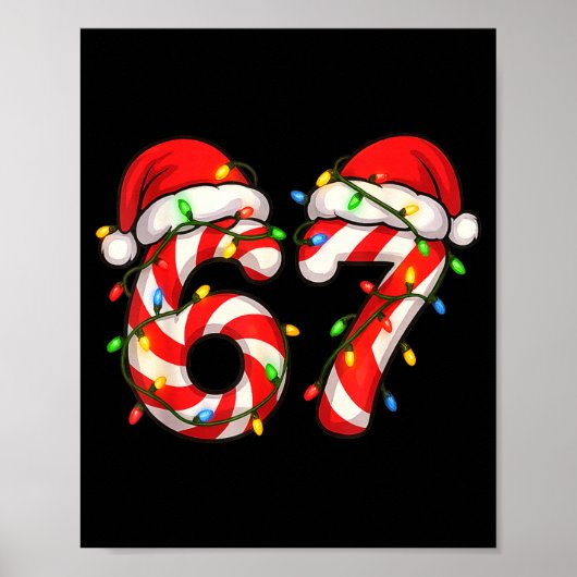 Christmas Candy Cane Santa Xmas 67 Candy Youth Wom Poster (Vorne)