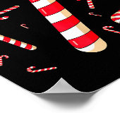 Christmas Candy Cane Santa Xmas Family Kid Toddler Poster (Ecke)