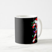 Christmas Candy Cane Santa Xmas Kaffeetasse (VorderseiteRechts)