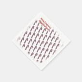 Christmas Candy Cane Serviette (Ecke)