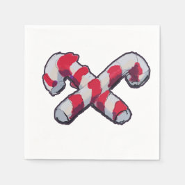 Christmas Candy Cane Serviette