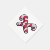Christmas Candy Cane Serviette (Ecke)