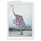 Christmas Candy Cane Skaten Elephant (Vorne)